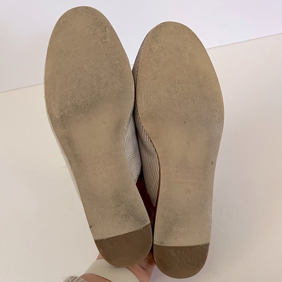 Silent D Light Tan Cream Colored Leather “Feathery” Mules Size 38/7 - Picture 9 of 10